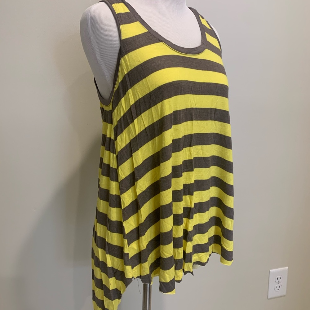 Sparkle & fade tie back striped tank